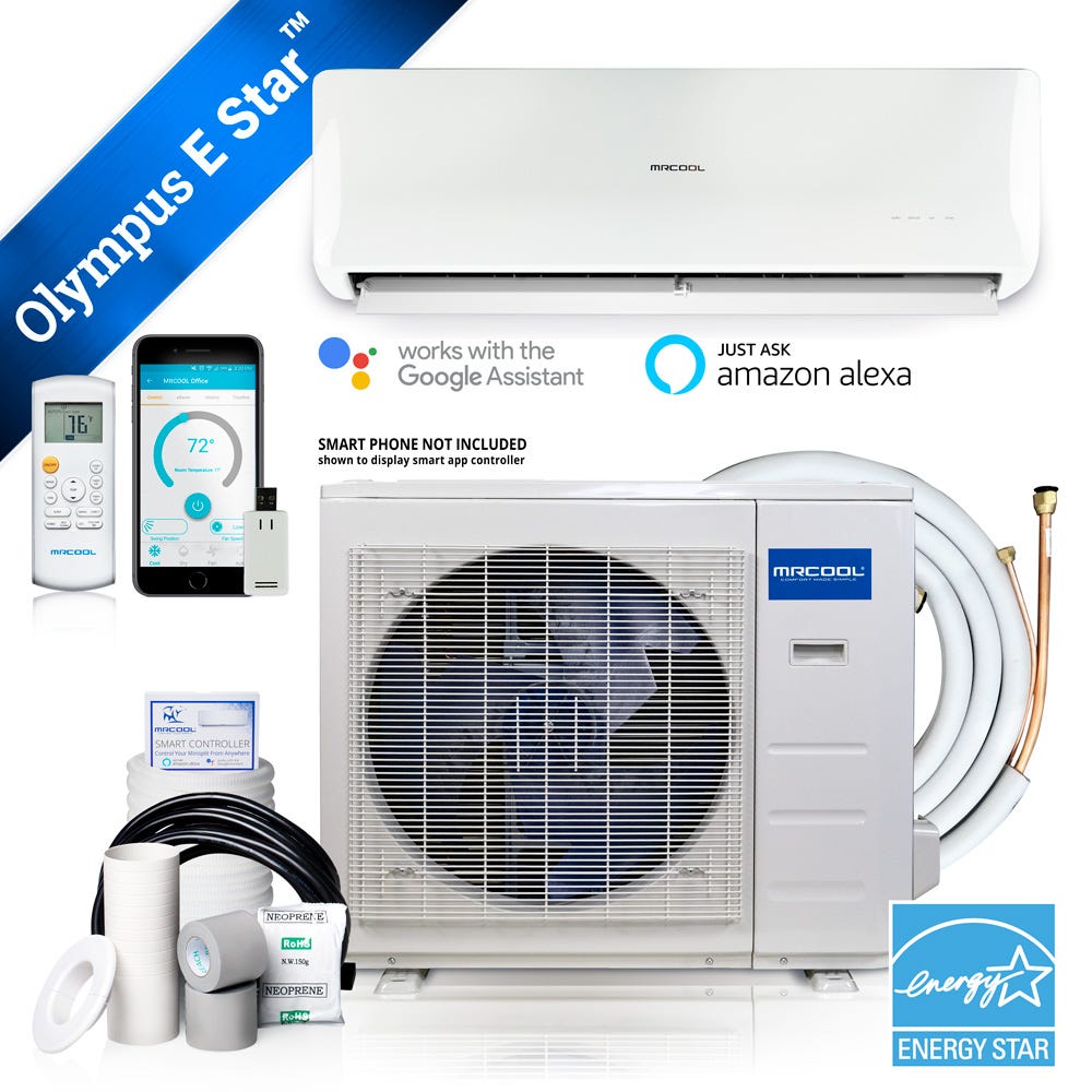 MrCool Olympus ENERGY STAR 12,000 BTU 1 Ton Ductless Mini Split Air Conditioner and Heat Pump - 230V/60Hz