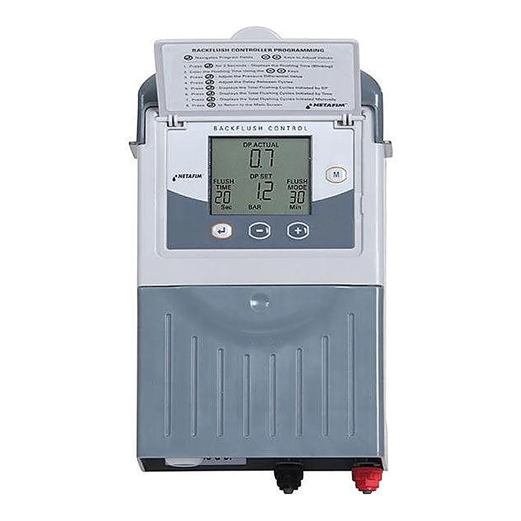 Netafim backflush controller with DP sensor, LCD screen and keypad, 4 outputs 24VAC