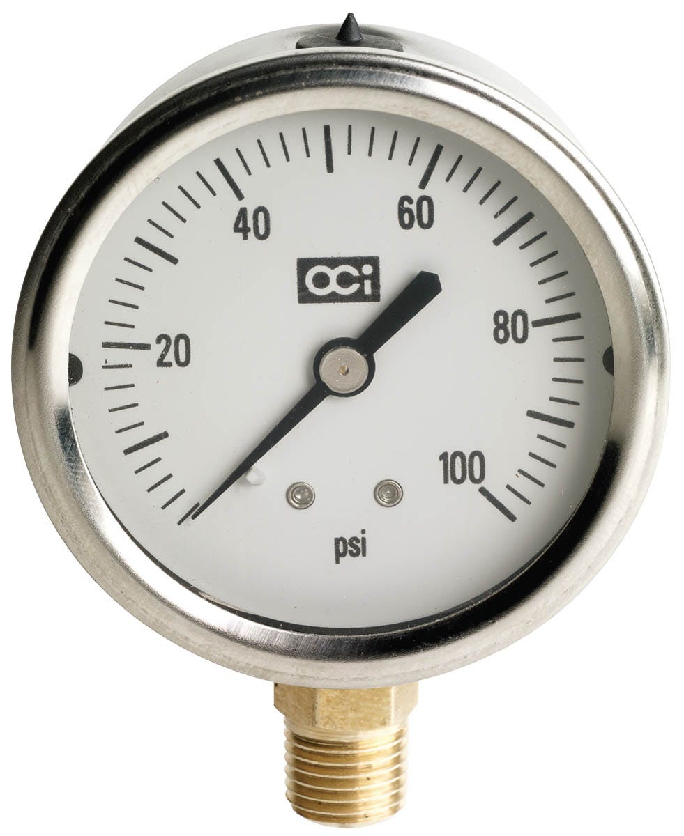 Netafim LS PRESSURE GAUGE LIQ FILL 0-100 PSI Main Image