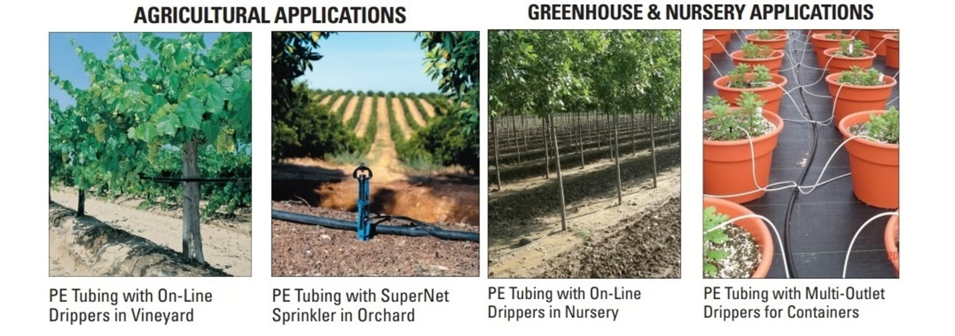 Netafim UV White / Black Polyethylene Tubing 3/4 In Applications