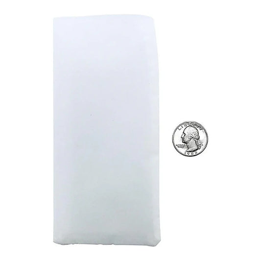Press Club 2.5 x 4.5 rosin bag next to a quarter for scale