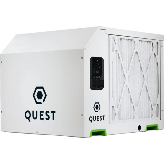 White Quest air filtration system on a white background