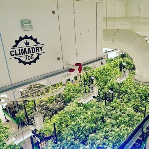 Subcooled (Climadry) Commercial Grow Room Dehumidifier 5 ton - 705 pints per day