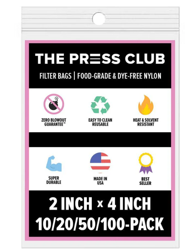 The Press Club 2" x 4" ROSIN BAGS-160 Micron-(10 pack) Main Image