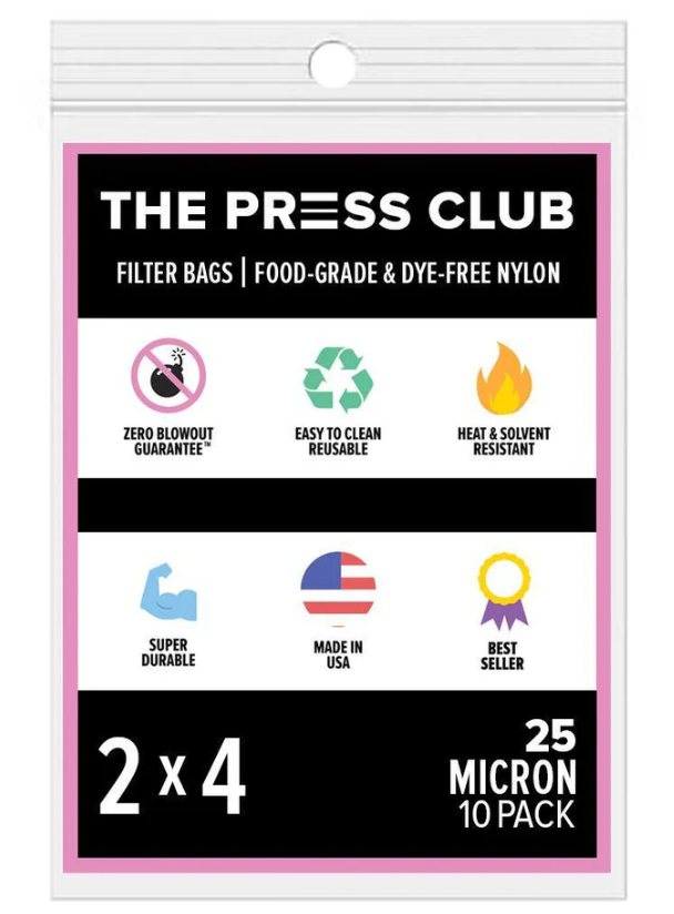 The Press Club 2" x 4" ROSIN BAGS-25 Micron-(10 pack) Main Image