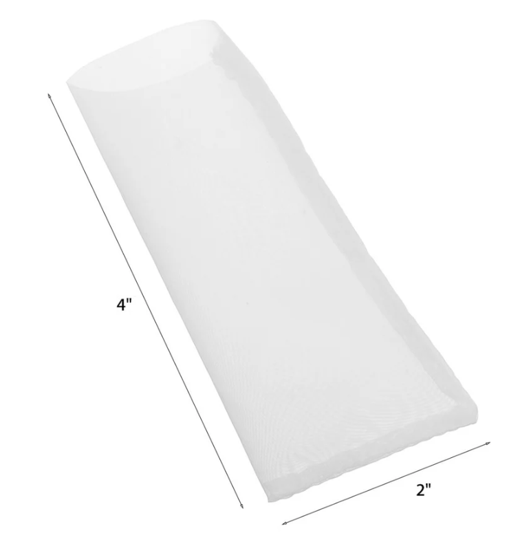 The Press Club 2" x 4" ROSIN BAGS-90 Micron-(10 pack) Dimensions