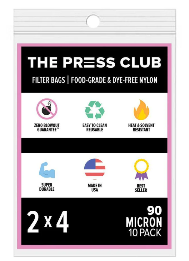 The Press Club 2" x 4" ROSIN BAGS-90 Micron-(10 pack) Main Image