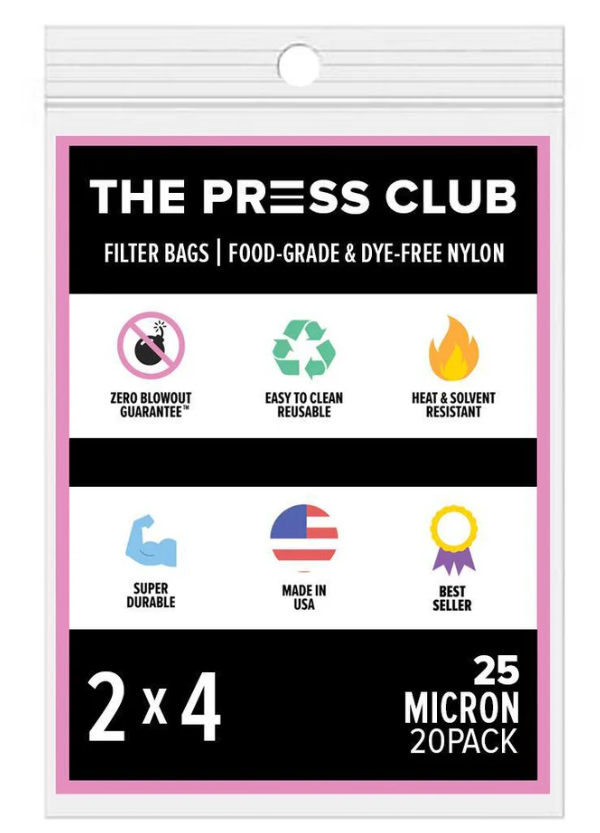 The Press Club 2" x 4" ROSIN BAGS-25 Micron-(20 pack) Main Image