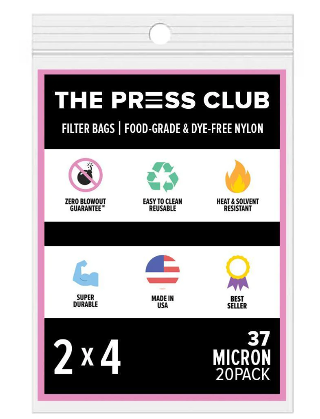 The Press Club 2" x 4" ROSIN BAGS-37 Micron-(20 pack) Main Image