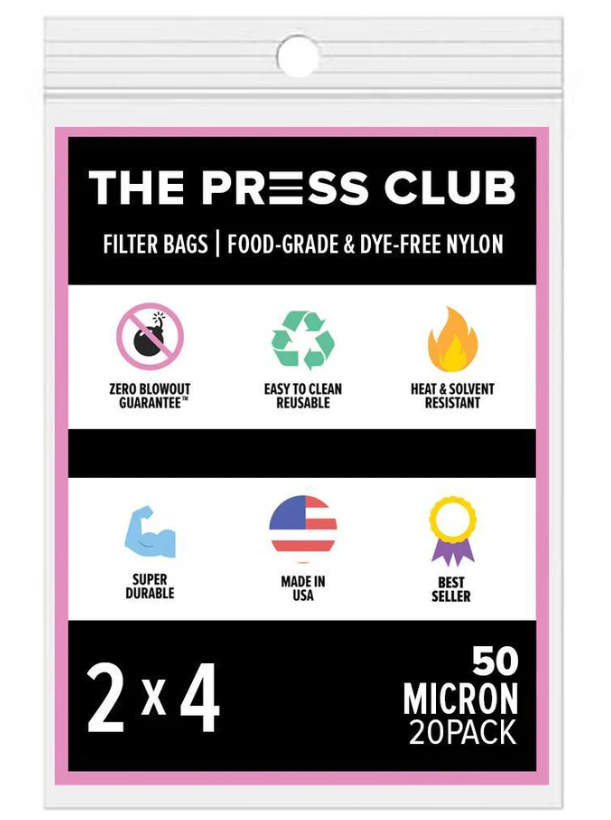 The Press Club 2" x 4" ROSIN BAGS-50 Micron-(20 pack) Main Image