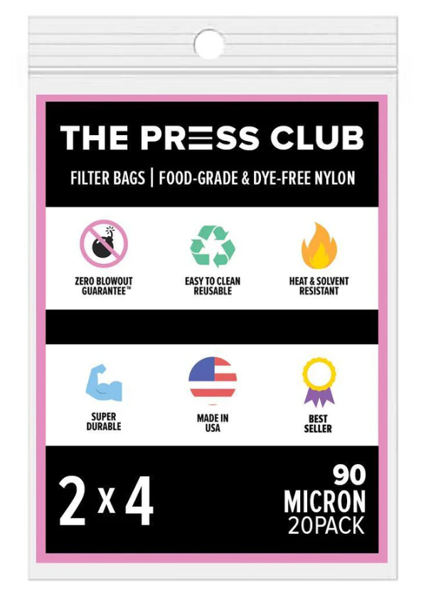 The Press Club 2" x 4" ROSIN BAGS-90 Micron-(20 pack) Main Image
