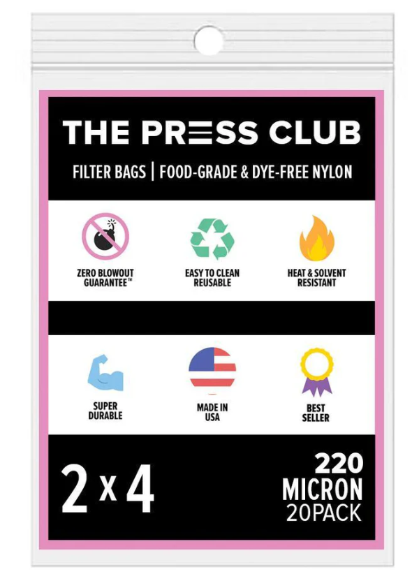 The Press Club 2" x 4" ROSIN BAGS-220 Micron-(20 pack) Main Image