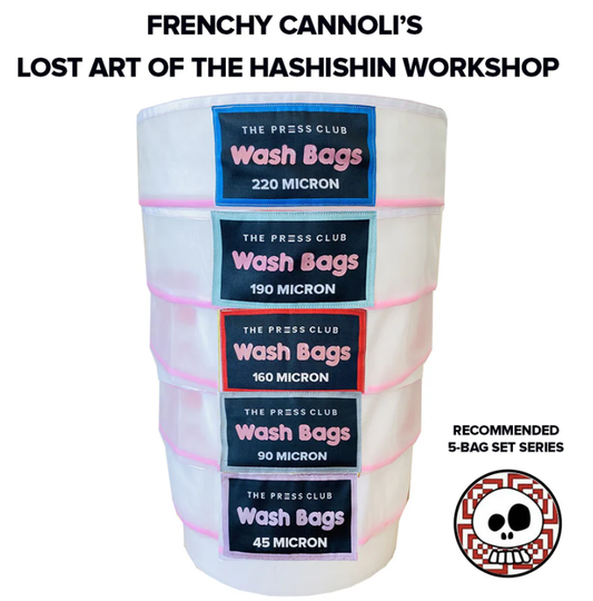 The Press Club x FRENCHY CANNOLI 5 GALLON ALL MESH SIEVING BAGS 5-PACK - 220 / 190 / 160 / 90 / 45 Micron Hashishin