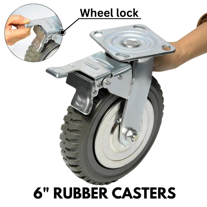 Trellis Slayer 9000 Trellis Mover by Common Culture - White Powder Coated w/ 6" Rubber Casters - 4 Rolls Capacity