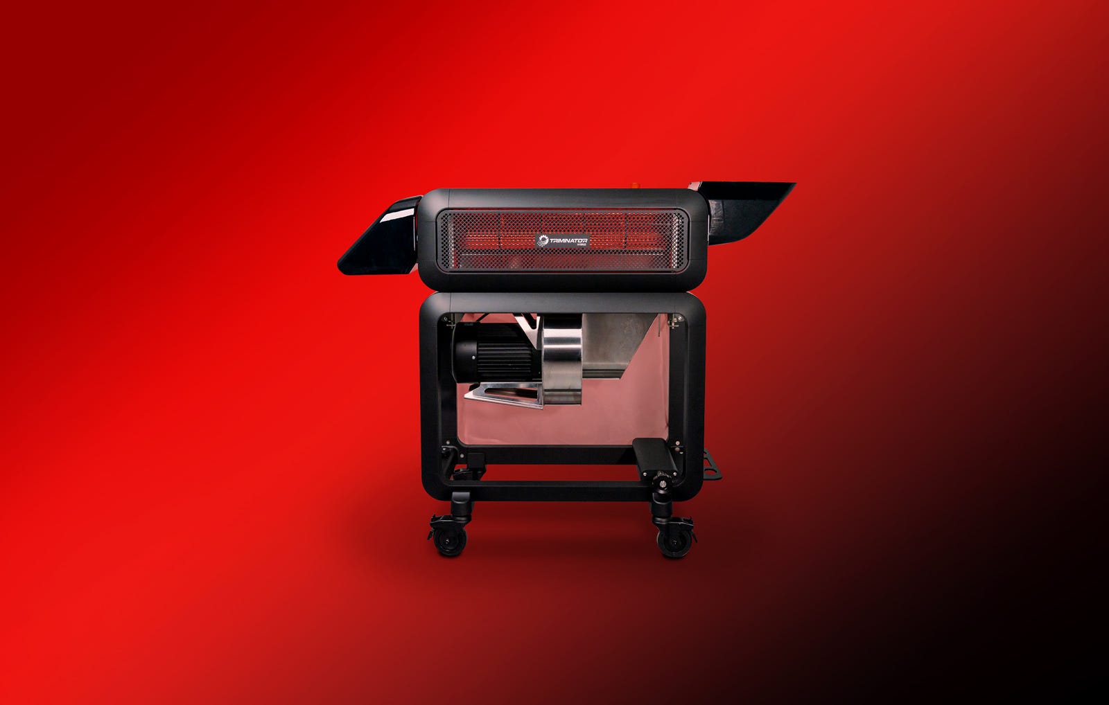 Triminator - Hybrid on Red Background