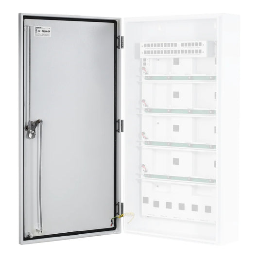 SCC-D2 solid door installed on an open SCC-2 controller cabinet (cabinet sold separately)