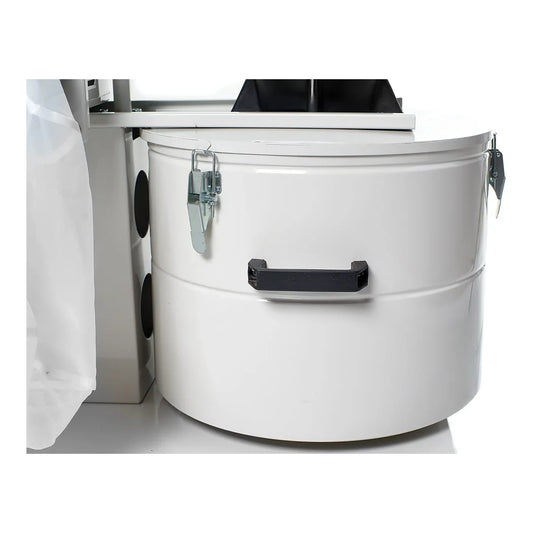 Twister Trim Saver stainless steel collection bin with latches