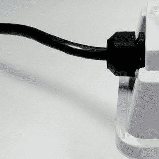 Growlite Soft Green LED Vaportight Work Light/Egress Light - 120V line cord w/plug Power Port Side