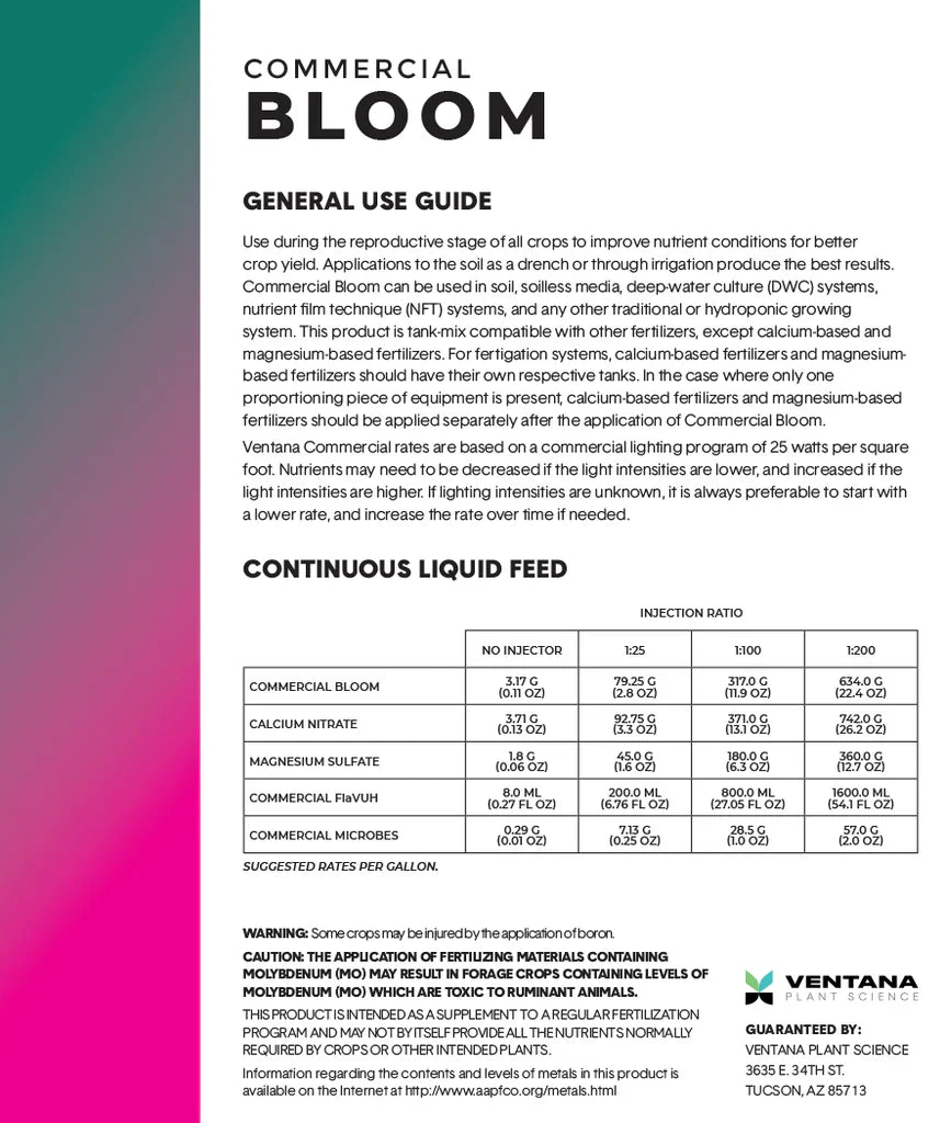 Ventana Plant Science - Commercial Bloom (2-26-41)