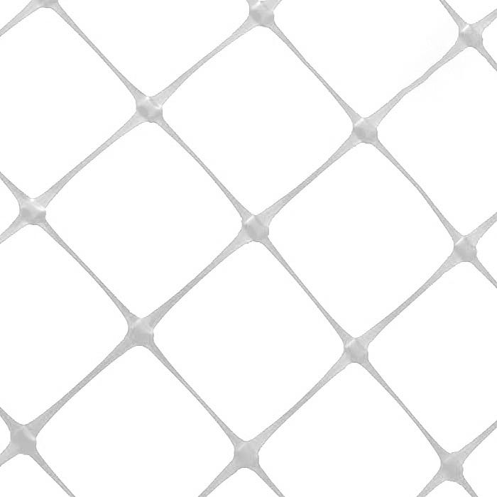 VineLine Durable Plastic Trellis Netting White Roll 6.5ft x 3300ft w/ 4" Squares Closeup