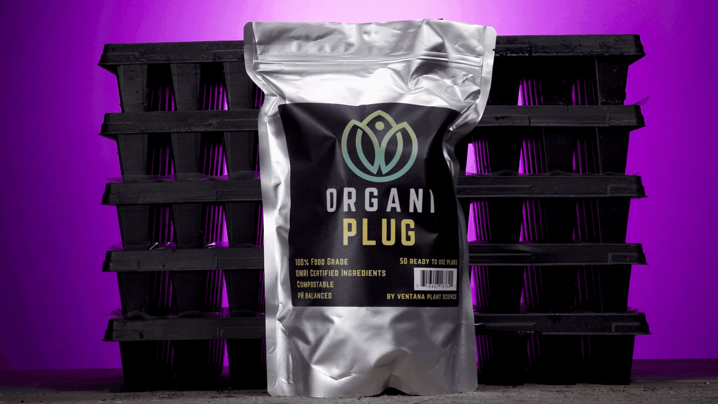 OrganiPlug Seed & Cutting Plugs - Pre-Filled Tray W/ 50 Tall Plugs