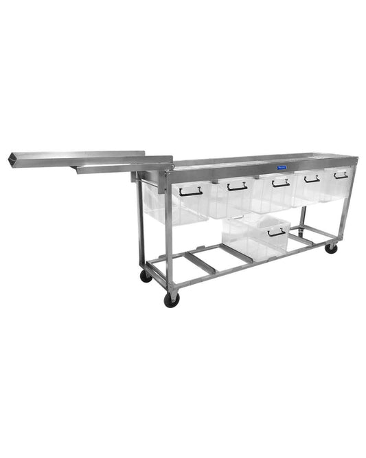 Wachsen Stainless Steel SS304 Bud Sorter with 5 clear bins & lids - Includes 5 stainless steel grates with 4 standard sizes:0.12 Main Image