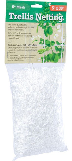 Hydrofarm Trellis Netting, 5' x 15', 3.5" Mesh