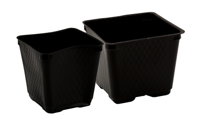 Traditional Square Pots - Blow Molded -- 3.5"