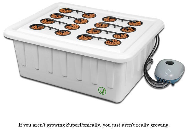 SuperCloset SuperPonic 16 - Hydroponic Grow System