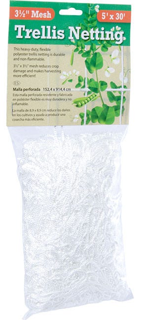 Hydrofarm Trellis Netting, 5' x 30', 3.5" Mesh