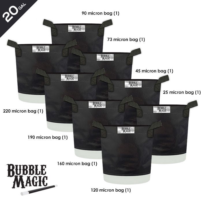 Bubble Magic Extraction Bags 20 Gallon, 8 Bag Set