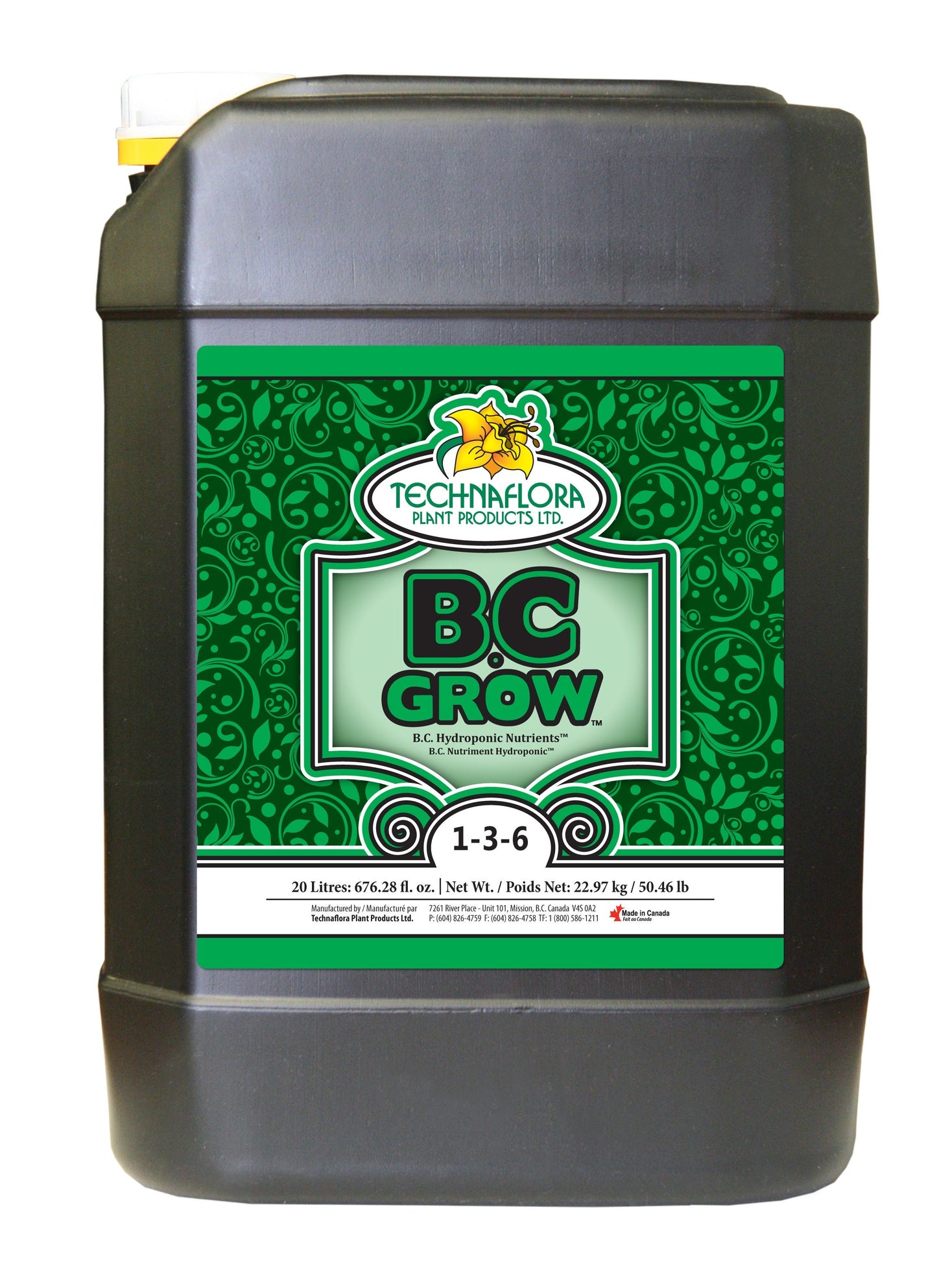 Technaflora B.C. Grow 1 - 3 - 6 -- 20 L