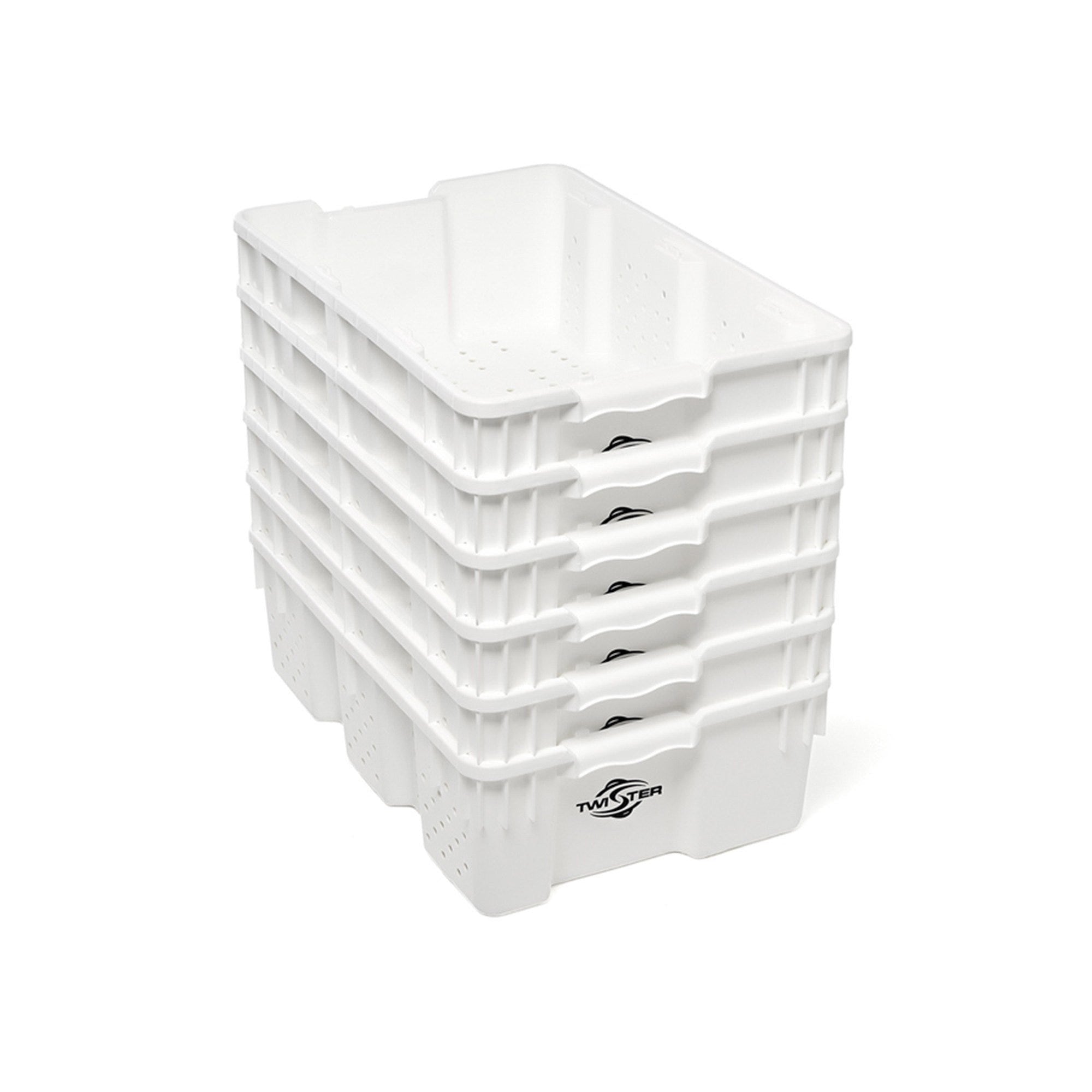 Twister Stackable Handling Tray | 10 Pack — Food-Grade HDPE Storage ...