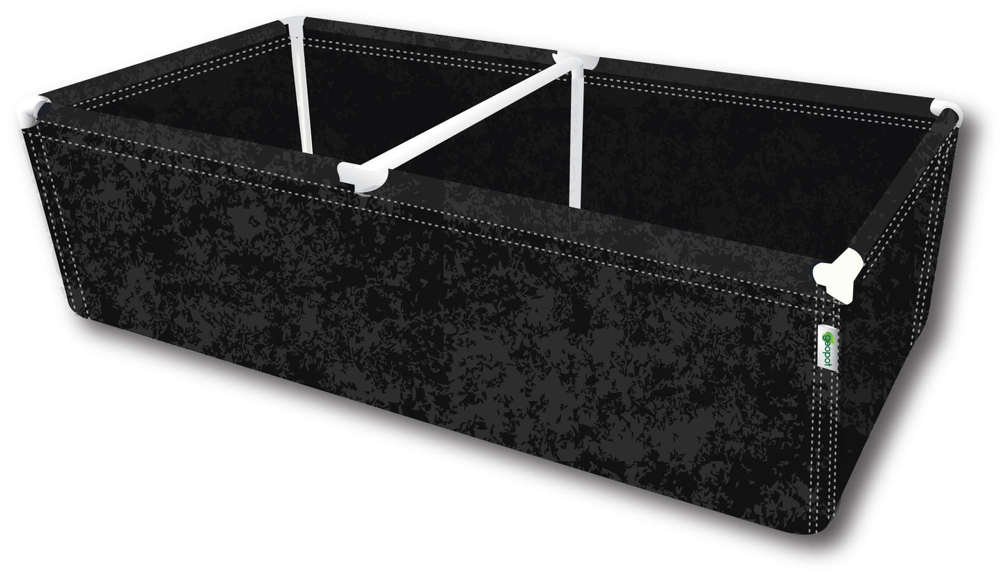 GeoPot GeoPlanter and Tray Liner Black 4' x 8' x 12" 240 Gallons