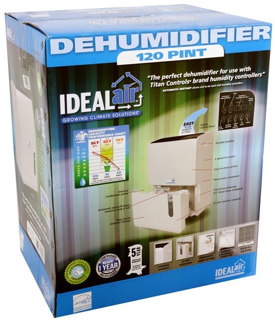 Ideal-Air Dehumidifier 120 Pint with Internal Condensate Pump