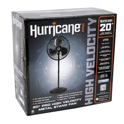 Hurricane Pro High Velocity Metal Stand Fan 20 in