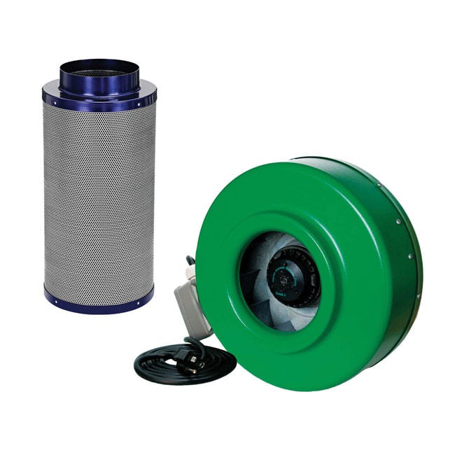 Active Air - 8" Inline Duct Fan + Carbon Filter (8x24) Combo
