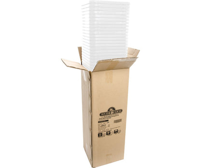 9 inch x 9 inch Square White Pot, 10 inch Tall, 24 per case