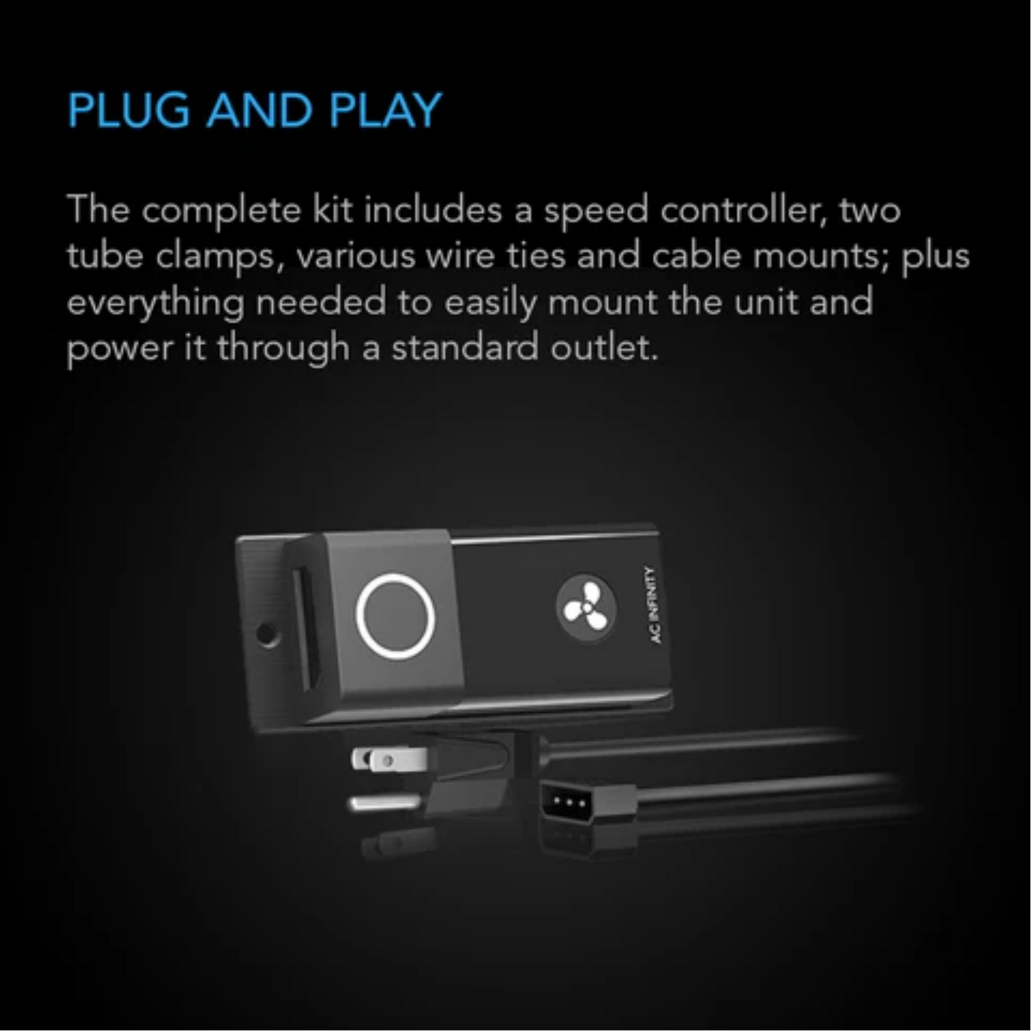 AC Infinity AIRLIFT S-Series plug and play