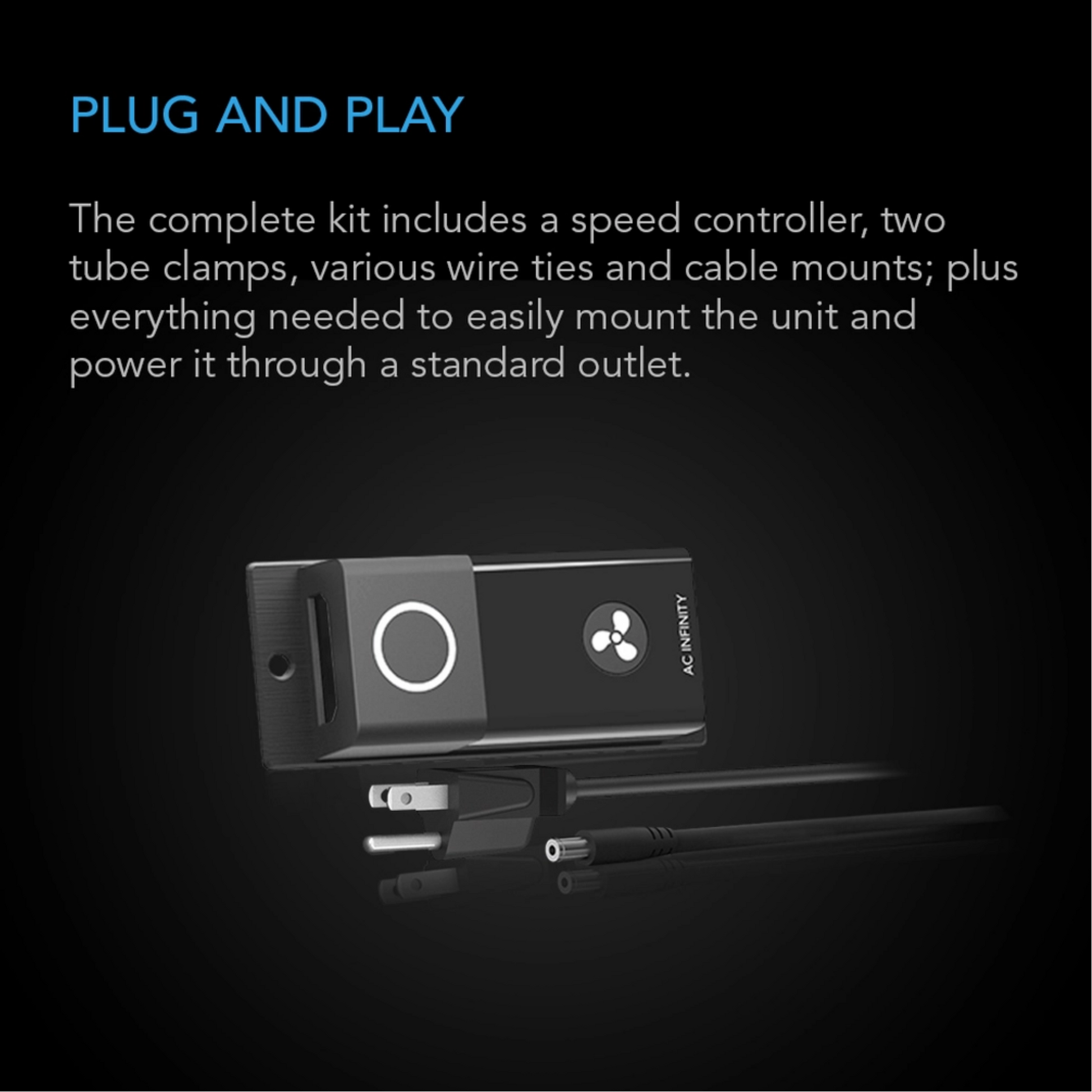 AC Infinity CLOUDLINE S-Series plug and play