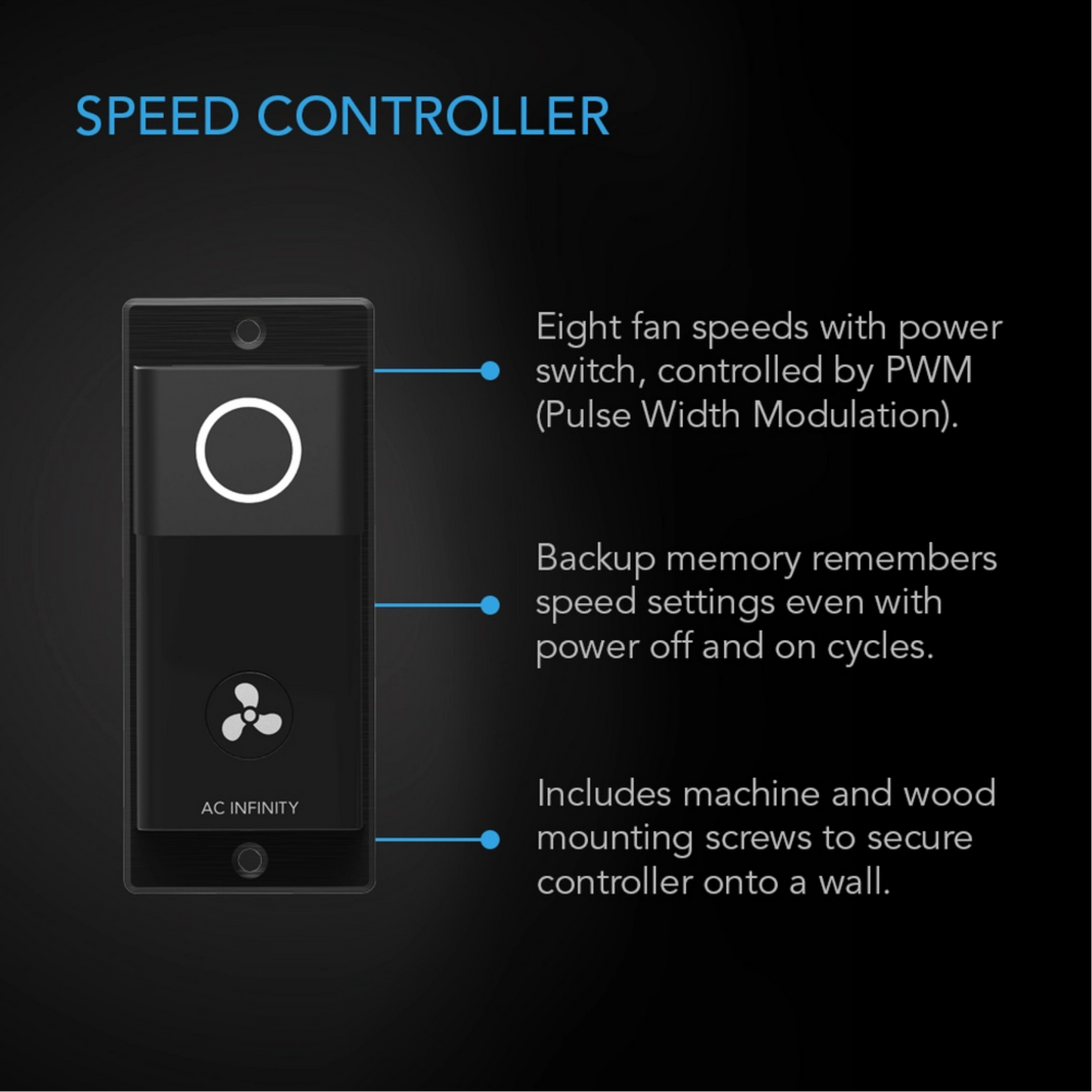 AC Infinity CLOUDLINE S-Series speed controller