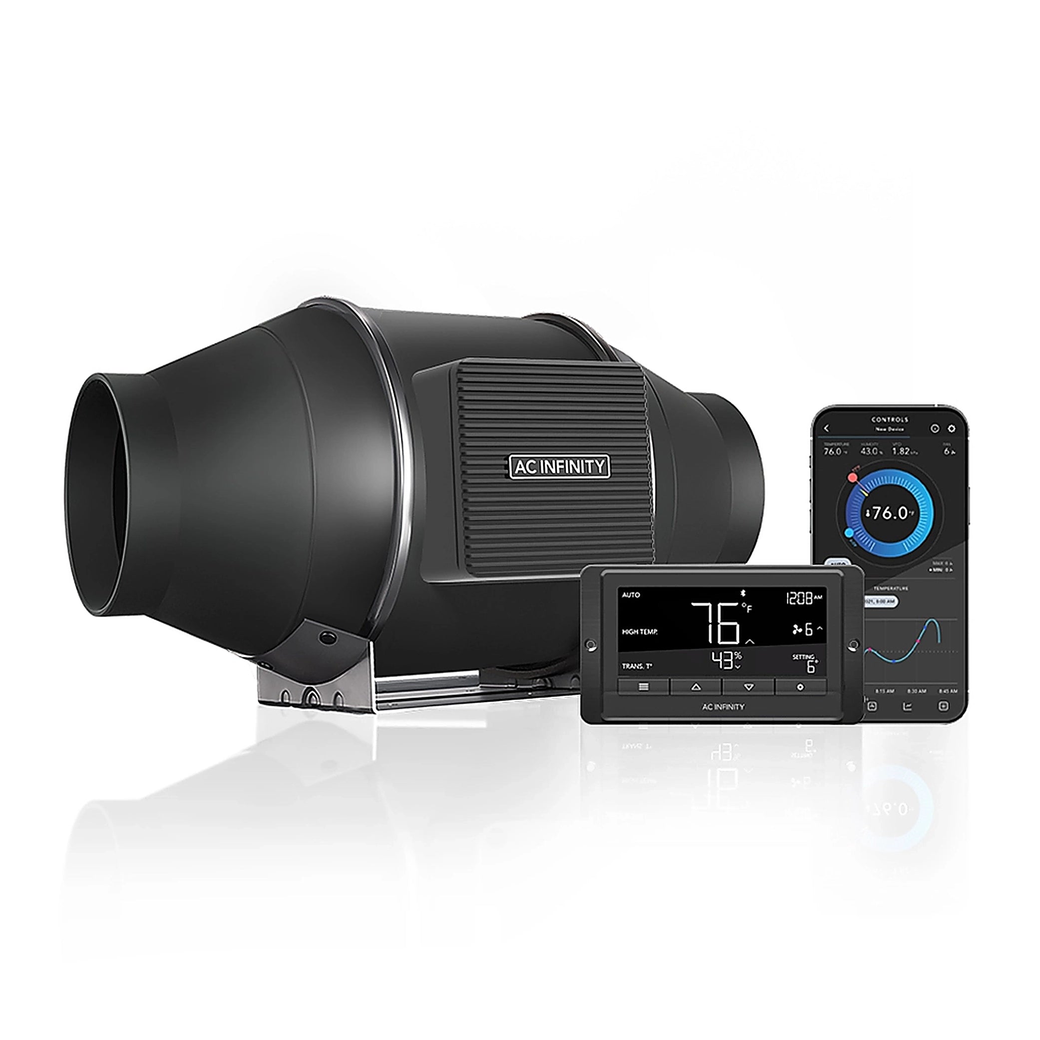 AC Infinity CLOUDLINE T-Series Inline Duct Fan | Smart Control ...