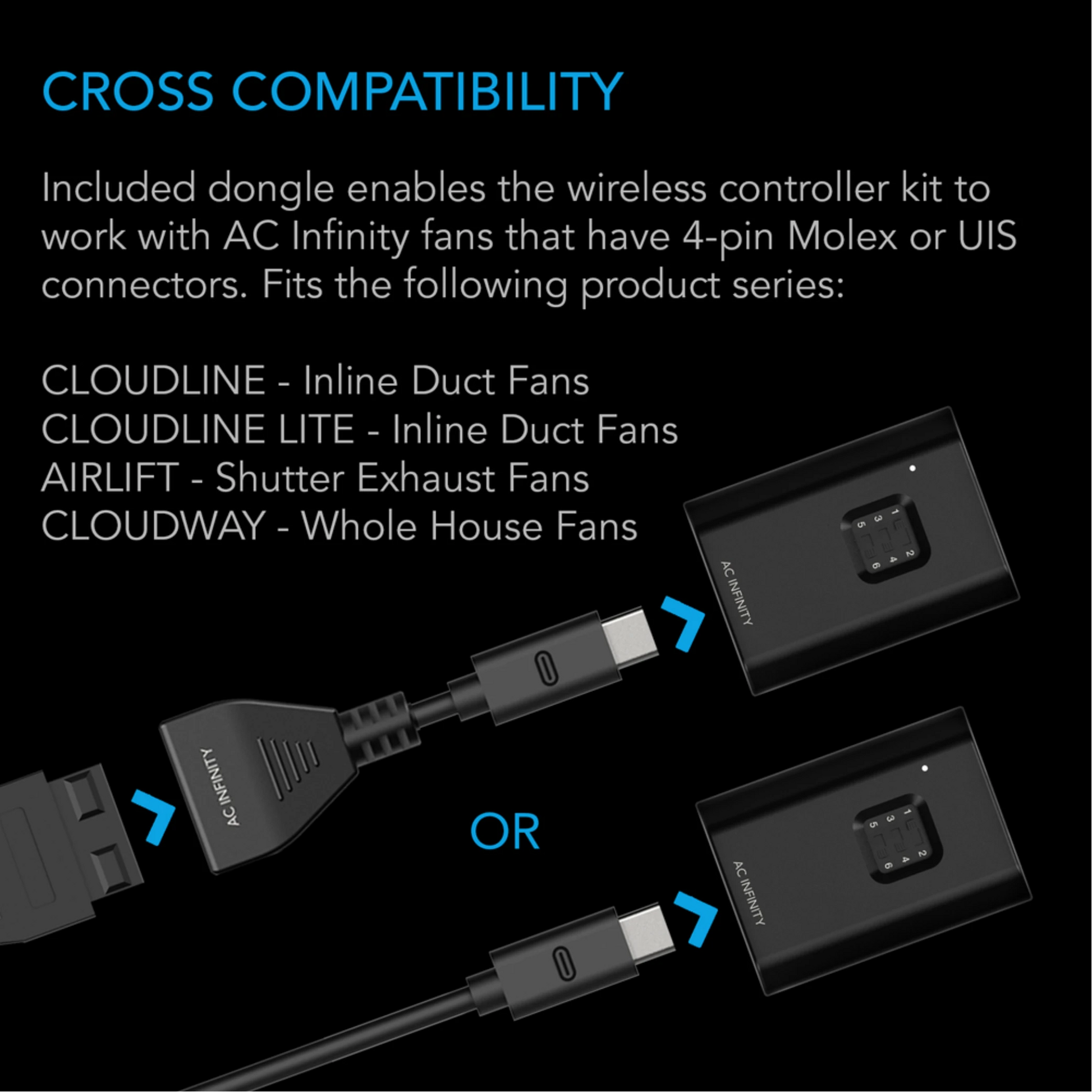AC Infinity CONTROLLER 63 cross compatibility