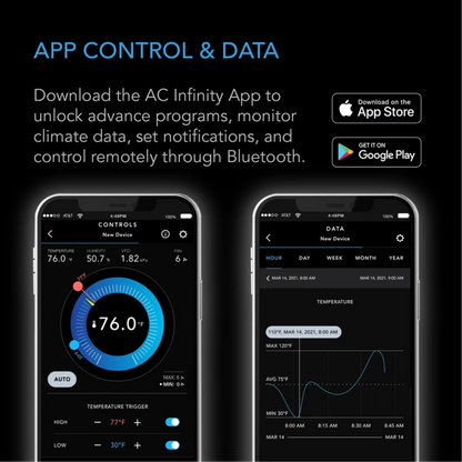 AC Infinity CONTROLLER 67 app control and data
