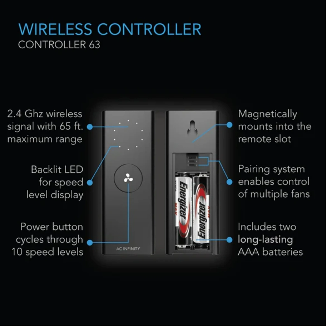 AC Infinity Cloudlift S-Series wireless controller