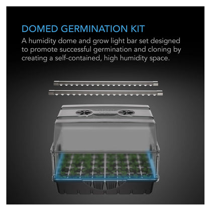 AC Infinity Humidity Dome, Germination Kit with LED Grow Light  - domed