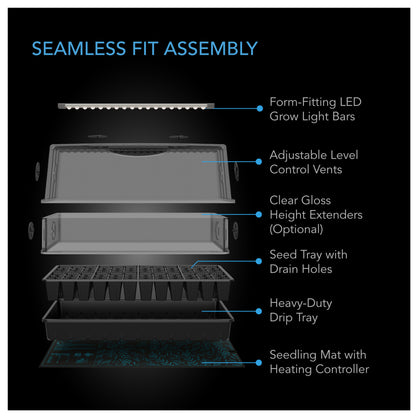 AC Infinity Humidity Dome, Germination Kit with Seedling Mat - assembly