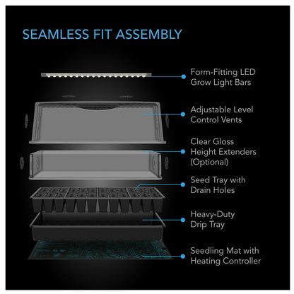 AC Infinity Humidity Dome, Germination Kit with Seedling Mat - assembly