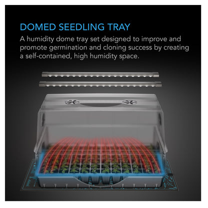 AC Infinity Humidity Dome, Germination Kit with Seedling Mat - domed seedling tray