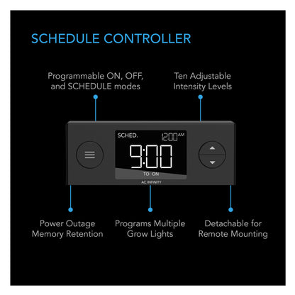 AC Infinity Humidity Dome, Germination Kit with Seedling Mat 5 x8 - schedule controller